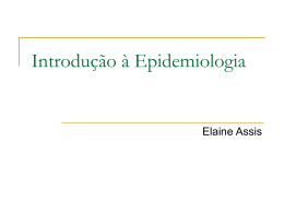 Caps 1 e 2 do Introdução a Epidemiologia