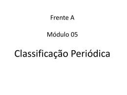Frente A Módulo 05 Classificação Periódica