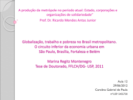 Globaliza&ccedil;&atilde;o, trabalho e pobreza no Brasil metropolitano. O circuito