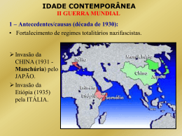 IDADE CONTEMPORÂNEA II GUERRA MUNDIAL