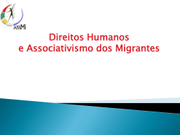 Direitos Humanos e Associativismo dos Migrantes