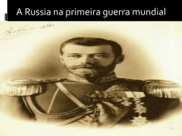A Russia na primeira guerra mundial