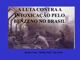 a luta contra a intoxicação pelo benzeno no brasil