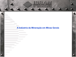 A Indústria da Mineração em Minas Gerais Alguns Dados da