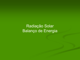 U5.1 - Radiação Solar e Balanço de Energia