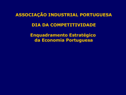 Enquadramento Estratégico da Economia Portuguesa