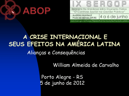 A crise internacional e seus efeitos na América Latina