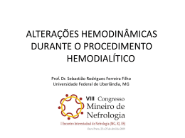 alterações hemodinâmicas durante o procedimento hemodialítico