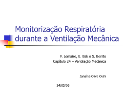 Monitorização Respiratória durante a Ventilação Mecânica