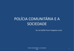 POLÍCIA COMUNITÁRIA E A SOCIEDADE