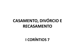 CASAMENTO(2)DIVÓRCIO E RECASAMENTO.