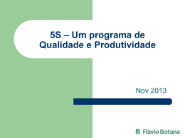 5S – Um programa de qualidade e produtividade
