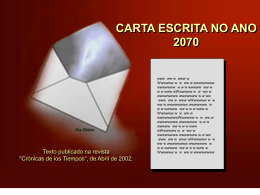 carta escrita no ano 2070