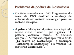 Problemas da poetica de Dostoievski
