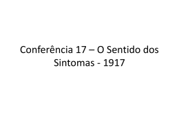 Conferência 17 – O Sentido dos Sintomas - 1917 - cep2012