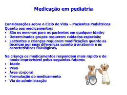 Vias de administração de medicamentos em pediatria