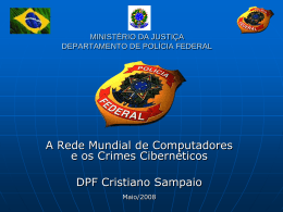 MINISTÉRIO DA JUSTIÇA DEPARTAMENTO DE POLÍCIA FEDERAL