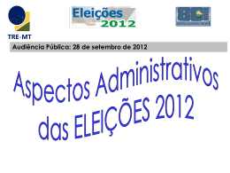 1. DG - Tribunal Regional Eleitoral de Mato Grosso