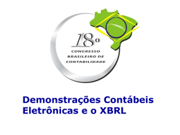 PAINEL Nº 2 Demonstrações Contábeis eletrônicas e o XBRL