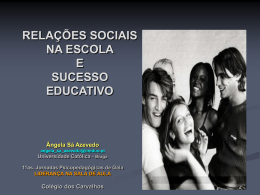 relações sociais na escola e sucesso educativo
