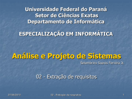 Extra&ccedil;&atilde;o de requisitos - UFPR