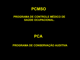 PCA - Programa de Conservação Auditiva: palestra