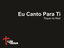 EU CANTO PARA TI - TOQUE NO ALTAR