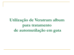 Utilização de Veratrum album para tratamento de automutilação em