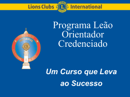 Programa Le&atilde;o Orientador Credenciado (cgl-1) - E