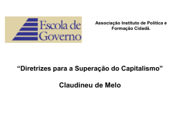 DIRETRIZES PARA SUPERA&Ccedil;&Atilde;O DO