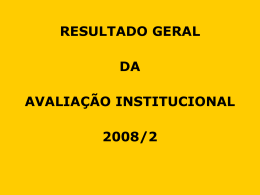 Resultados Autoavaliação 2008/02