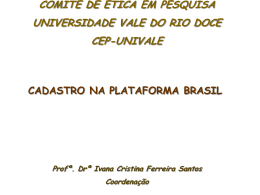 Principais problemas detectados nos projetos enviados ao