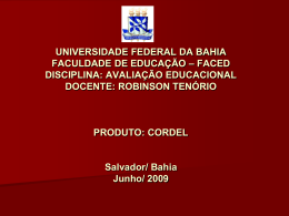 Slide 1 - Portal da avaliação - Universidade Federal da Bahia