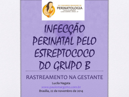 infecção perinatal pelo estreptococo do grupo b