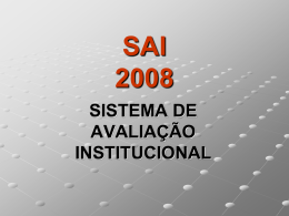 sai – sistema de avaliação institucional- 2004