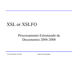 Aula teórica sobre XSLFO.