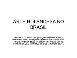 ARTE HOLANDESA NO BRASIL