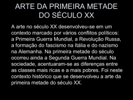 ARTE DA PRIMEIRA METADE DO SÉCULO XX 81