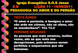 16/05/2011 PEDAGOGIA DO AMOR E DO PERD&Atilde;O