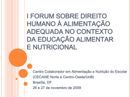 promoção da saúde - REBRAE - Rede Brasileira de Alimentação e