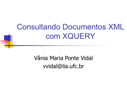 Consultando Documentos XML com XQUERY