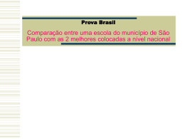 Prova Brasil- comparação entre uma escola do município de São