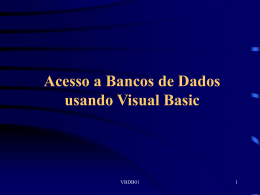 Acesso a Bancos de Dados usando Visual Basic