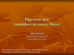 Digress&atilde;o por `caminhos, &aacute;rvores e flores`