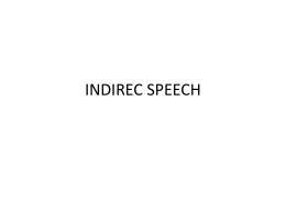 INDIREC SPEECH