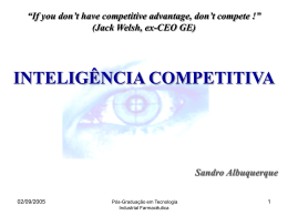Intelig&ecirc;ncia Competitiva