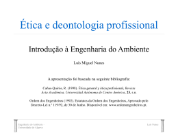 &Eacute;tica e deontologia profissional