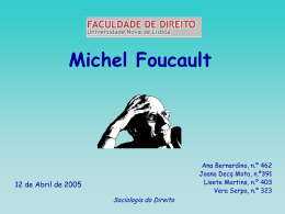 Michel Foucault - Faculdade de Direito da UNL