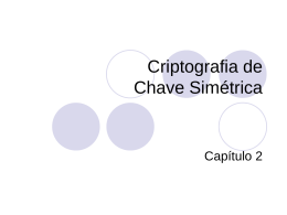 Criptografia de Chave Simétrica