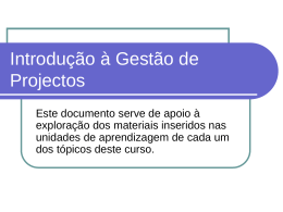 Gest&atilde;o de Projectos